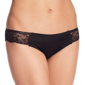 Free People black cotton lace smooth bikini M new